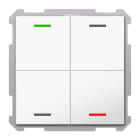 MDT - KNX Taster Light 63 4-fach, RGBW,TS, Studioweiß glänzend, Neutral, Secure