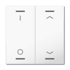 MDT - MDT Wippe für KNX Taster Light 63 2-fach, Studioweiß glänzend, Schalten_Jalousie
