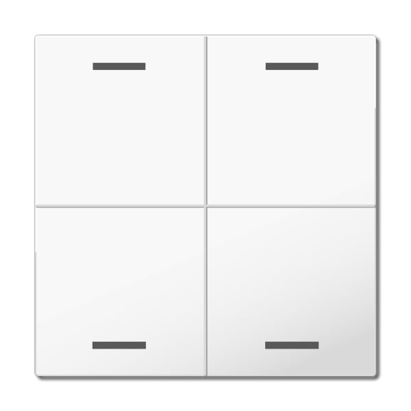 MDT - MDT Wippe für KNX Taster Light 63 4-fach, Studioweiß glänzend, Neutral