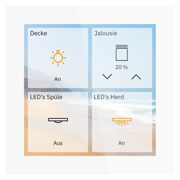 MDT - KNX Glas Touch Smart Plus 4 Zoll, KNX Data Secure, Weiß