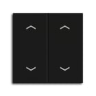 MDT - MDT Wippe für KNX Taster Light 55 Basic 2-fach, Schwarz matt, Jalousie
