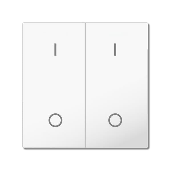 MDT - MDT Wippe für KNX Taster Light 55 Basic 2-fach, Reinweiß glänzend, Schalten