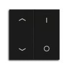 MDT - MDT Wippe für KNX Taster Light 55 Basic 2-fach, Schwarz matt, Jalousie_Schalten