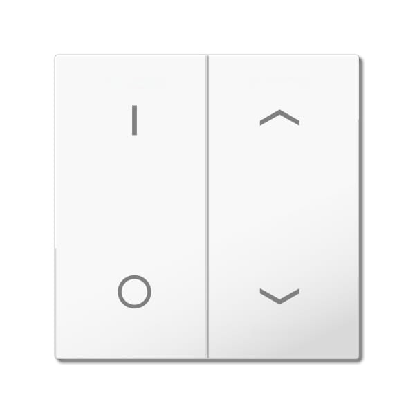 MDT - MDT Wippe für KNX Taster Light 55 Basic 2-fach, Reinweiß glänzend, Schalten_Jalousie