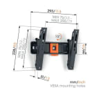 VOGELS - TV-Wandhalterung 19-43'' neigbar 15G max.15kg sw