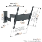 VOGELS - TV-Wandhalterung 32-65'' dreh-u.neigb. 180G max.25kg sw