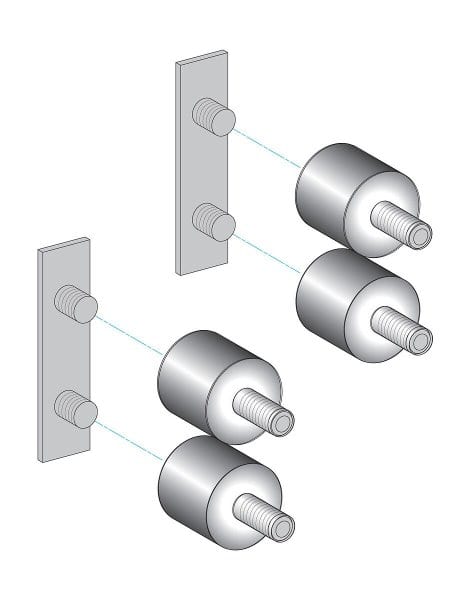 TELEMECANIQUE - Antivibrationsset mit 4 Dämpfern