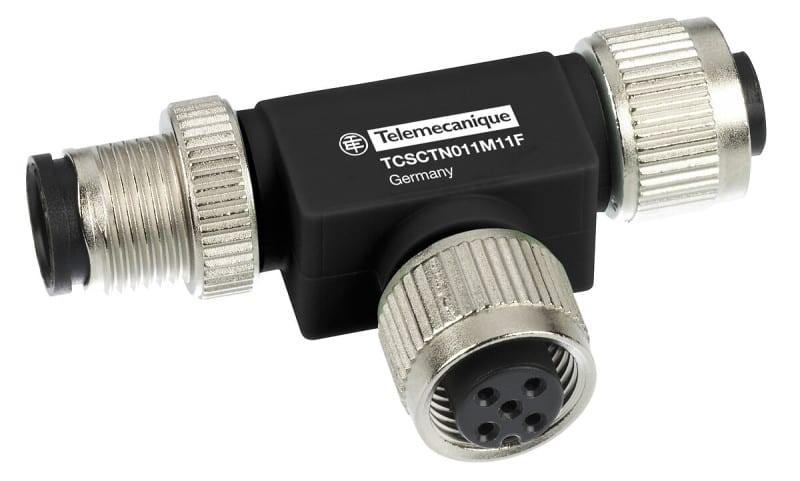 TELEMECANIQUE - XG RFID Netzw.-T-Anschl., RS485 Netzw. oder CAN, M12, 5-polig 1 St./2 Buchsen