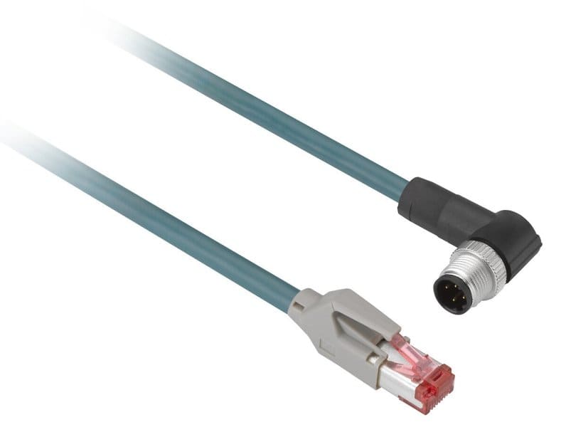 TELEMECANIQUE - XG RFID Steckverbinder Ethernet M12/RJ45 gerade/abgewinkelt - geschirmt - 3 m