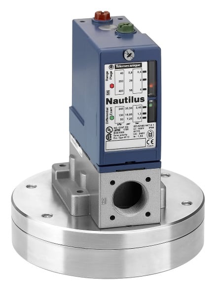 TELEMECANIQUE - XMLB-Drucksch. - 330 mBar, einstellbare Hyst., 2 Schaltp., 1Ö/1S, Pg13