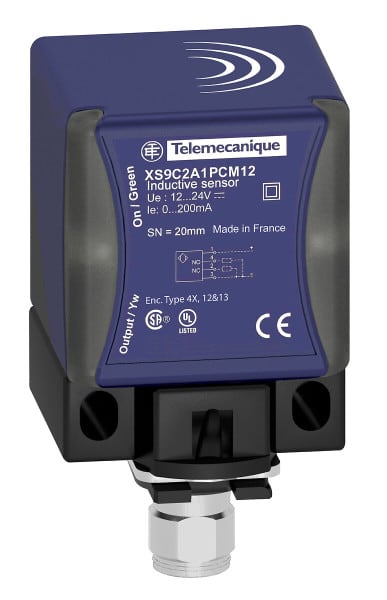 TELEMECANIQUE - XS9-Induktiver Näherungsschalter 40x40x70, PBT, Sn 20mm, 12-24 VDC, M12