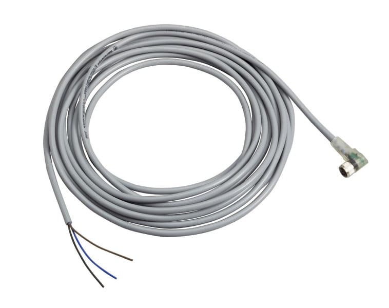 TELEMECANIQUE - XZ-Vorverdrahtete Buchse, abgewinkelt, M8, 3-polig, PVC 5m Kabel