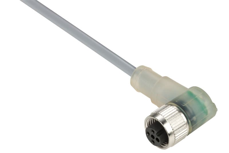 TELEMECANIQUE - XZ-Vorverdrahtete Buchse, abgewinkelt, M12, 3-polig, PVC 2m Kabel