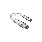TELEMECANIQUE - XZ-Verb.kab., St., ger., M12, 3-pol., Bu., ger., Ø 8mm, 3-pol., PUR 1m Kab.