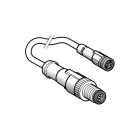 TELEMECANIQUE - XZ-Verb.kab., St., ger., M12, 4-pol., Bu., ger., M8, 4-pol., PUR 1m Kab.