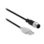 TELEMECANIQUE - USB-M12 5-poliger Adapter für Sicherheits-Lichtvorhang integrierte Muting-Programmierung