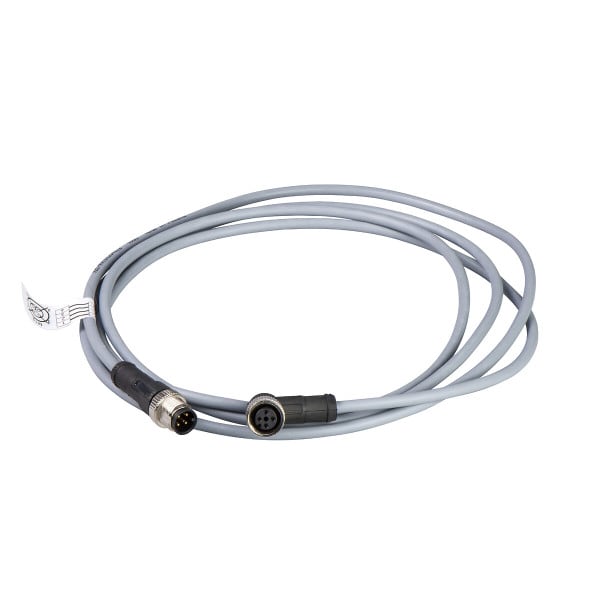 TELEMECANIQUE - Verb.kabel XZ, St. M12 4-pol. ger., Buchse M12 4-polig abgew., PVC-Kabel 2m