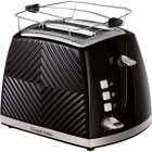 RUSSELL HOBBS - Toaster 2Scheiben 850W 6St. Auft. Aufw. Brötchenaufsatz sw