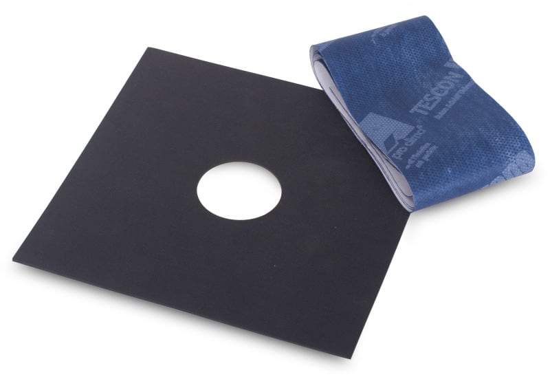 DIETZEL - Dichtmanschette,Rohr Ø1x50-90mm,EPDM,wasserf,140 x140mm,schwarz