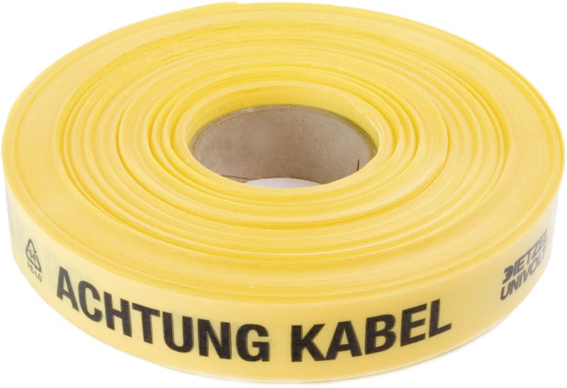DIETZEL - Leitungswarnband gelb, 250m Rolle, ACHTUNG WASSERLEITUNG