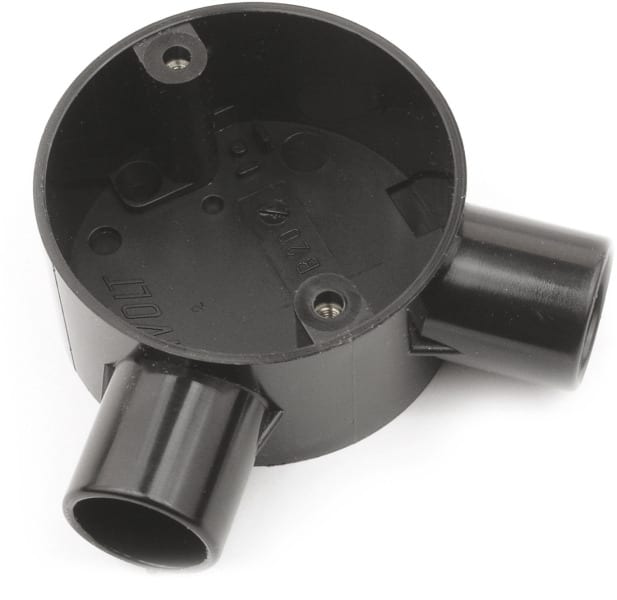 DIETZEL - Winkeldose, Ø 20 mm, Ø 65x32 mm, schwarz