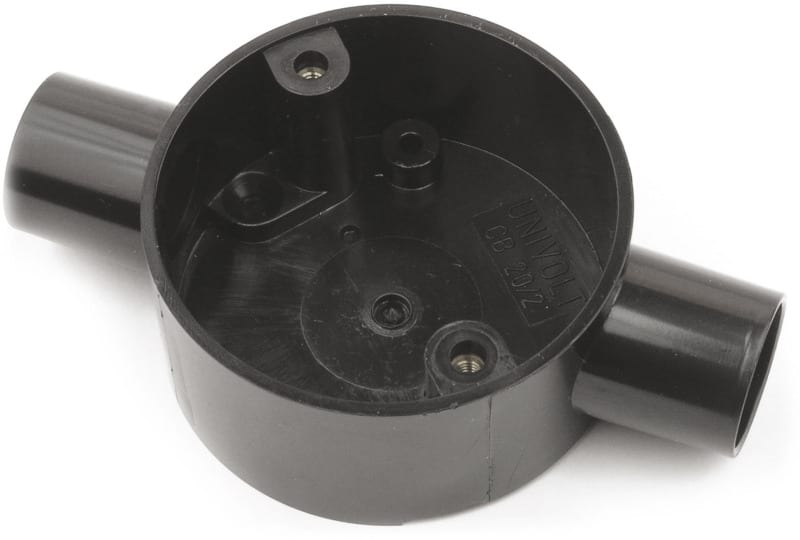 DIETZEL - HFT-Durchgangsdose, Ø 20 mm, Ø 65x32 mm, schwarz