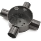 DIETZEL - HFT-Kreuzungsdose, Ø 20 mm, Ø 65x32 mm, schwarz