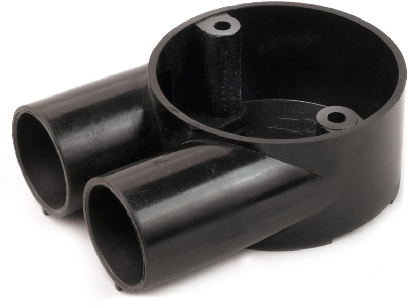 DIETZEL - Durchgangsdose, Ø 20 mm, U-Form, Ø 65x32 mm, schwarz