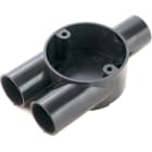 DIETZEL - Abzweigdose, Ø 20 mm, Y-Form, Ø 65x32 mm, schwarz