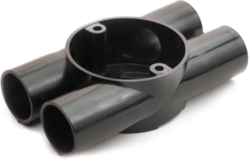 DIETZEL - Kreuzungsdose, Ø 20 mm, H-Form, Ø 65x32 mm, schwarz