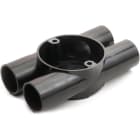 DIETZEL - Kreuzungsdose, Ø 25 mm, H-Form, Ø 65x32 mm, schwarz
