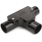 DIETZEL - PVC-Inspektionsabzweigung, Ø 20 mm, T-Form, schwarz
