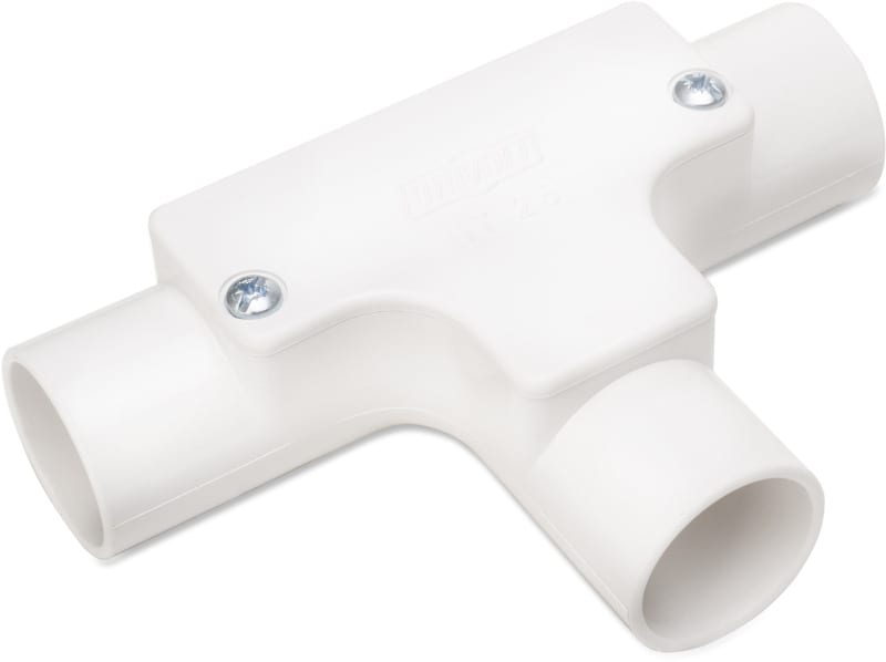 DIETZEL - PVC-Inspektionsabzweigung, Ø 25 mm, T-Form, weiß