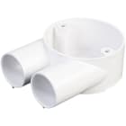 DIETZEL - Durchgangsdose, Ø 20 mm, U-Form, Ø 65x32 mm, weiß