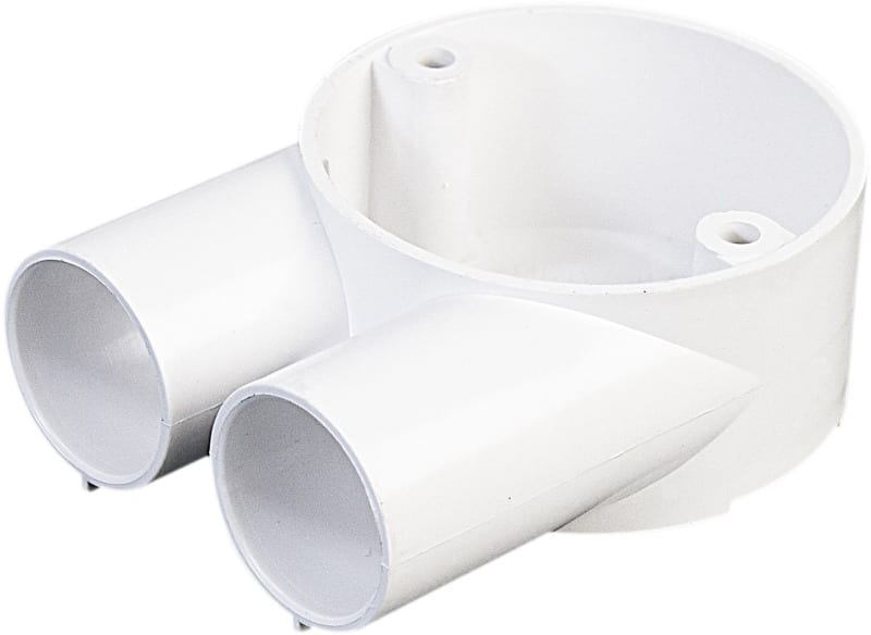 DIETZEL - Durchgangsdose, Ø 25 mm, U-Form, Ø 65x32 mm, weiß