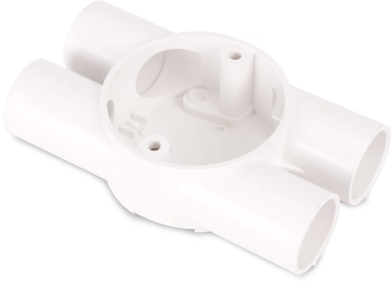 DIETZEL - Kreuzungsdose, Ø 25 mm, H-Form, Ø 65x32 mm, weiß