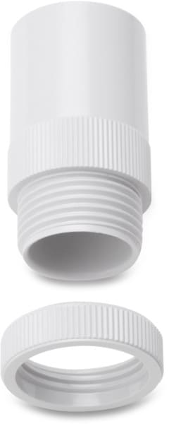 DIETZEL - PVC-Anschlussverschraubung mit Gewindering, Ø 25 mm, hellgrau