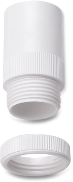 DIETZEL - PVC-Anschlussverschraubung mit Gewindering, Ø 25 mm, weiß