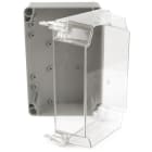 DIETZEL - PVC-Panzerkasten, ohne Vorprägung, mit transparentem Deckel, 300x200x125mm, grau