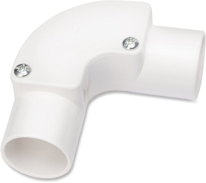 DIETZEL - PVC-Inspektionswinkel, Ø 20 mm, für starre Elektrorohre, weiß