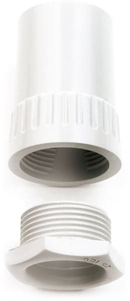 DIETZEL - HFT-Anschlussverschraubung, Ø 20 mm, gerade, hellgrau