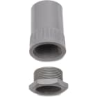 DIETZEL - PVC-Anschlussverschraubung, Ø 40 mm, gerade, grau