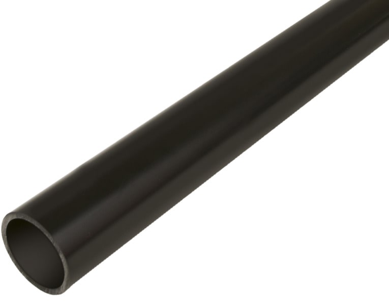 DIETZEL - PVC-Panzerrohr, Ø 40 mm, 44211, starr, schwarz, PE-Folie, 3 m
