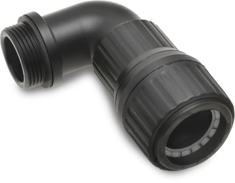 DIETZEL - Kabel-Schlauchverschraubung, gewinkelt, M20x1,5mm, IP65, Polyamid, halogenfrei, schwarz