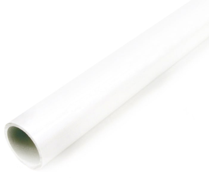 DIETZEL - PVC-Isolierrohr, Ø 16 mm, 22211, starr, ungemufft, weiß, 3 m