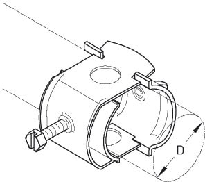 DIETZEL - Kabelschelle, für Ø 52-60 mm, zur Wandbefestigung, verzinkt