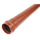 DIETZEL - PVC-Kabelkanalrohr, Ø 110mm, starr, mit Muffe und Profildichtring, orangebraun, 5 m