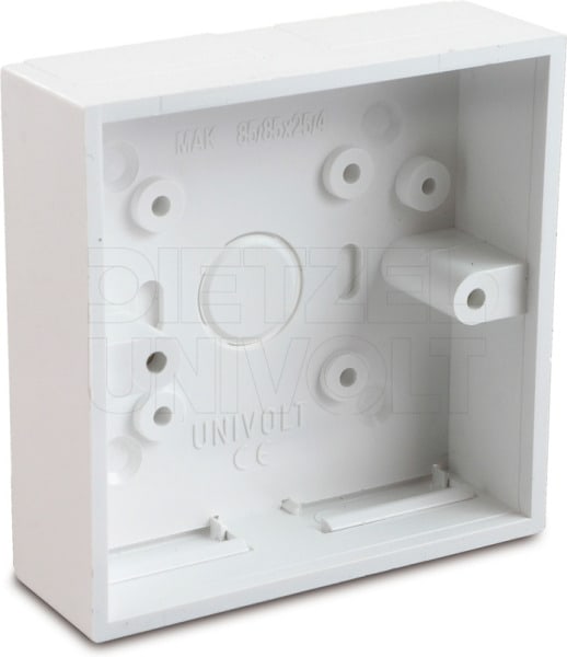 DIETZEL - Minikanalaufputzdose 85x85x25 mm, mit 4 Öffnungen