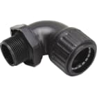 DIETZEL - Winkelverschraubung, Ø 20 mm, Pg 13,5, 90°, IP54, Polyamid, halogenfrei, schwarz