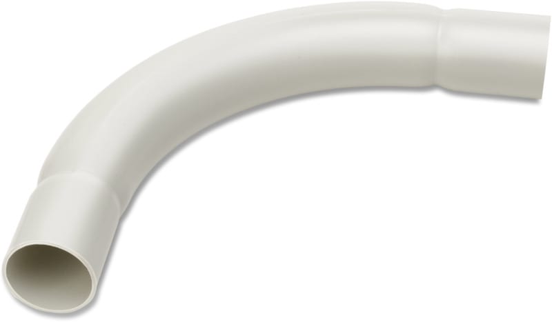 DIETZEL - PVC-Steckbogen, Ø 50 mm, 90°, gesickt, hellgrau